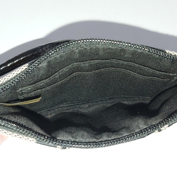 Coach Grey/Black Canvas Wristlet - Picture 12 of 16